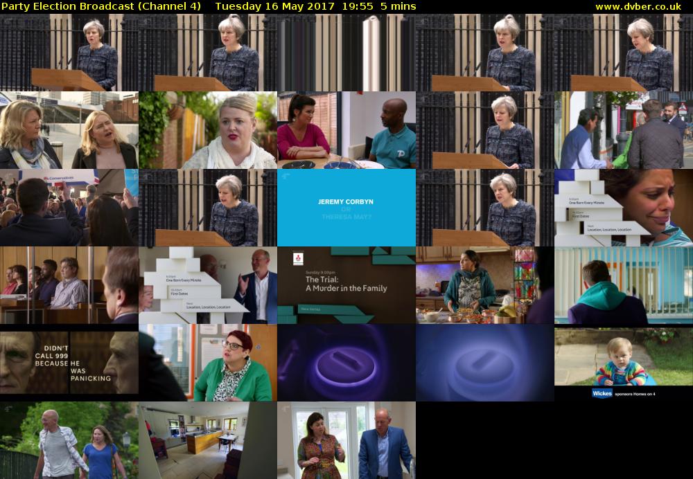Party Election Broadcast (Channel 4) Tuesday 16 May 2017 19:55 - 20:00