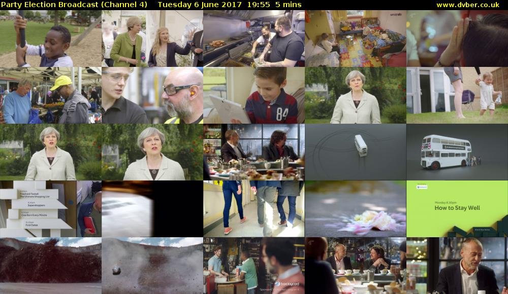 Party Election Broadcast (Channel 4) Tuesday 6 June 2017 19:55 - 20:00