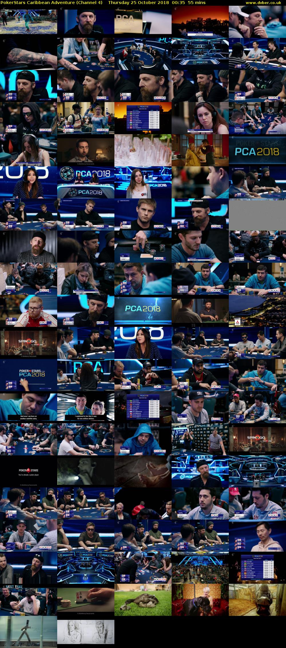 PokerStars Caribbean Adventure (Channel 4) Thursday 25 October 2018 00:35 - 01:30