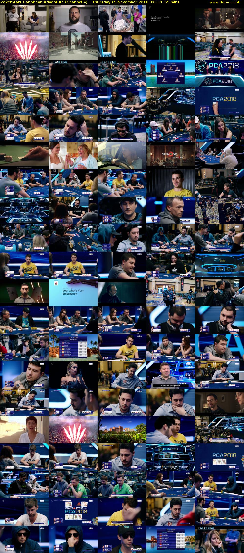 PokerStars Caribbean Adventure (Channel 4) Thursday 15 November 2018 00:30 - 01:25