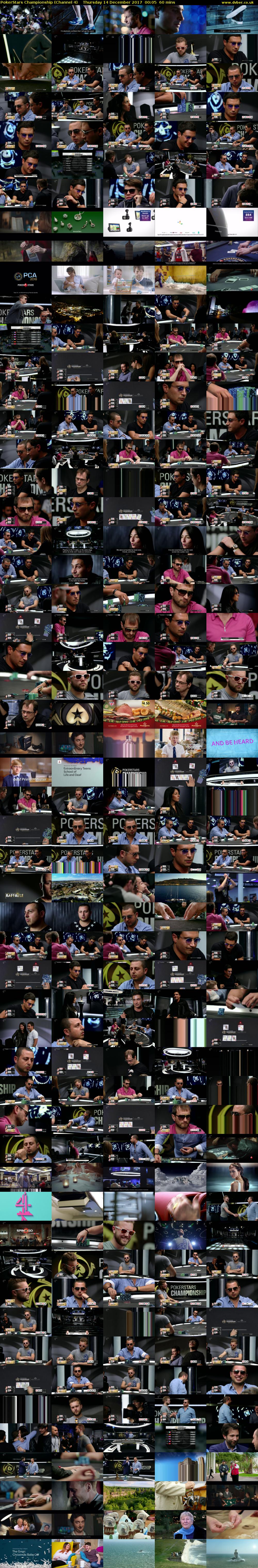 PokerStars Championship (Channel 4) Thursday 14 December 2017 00:05 - 01:05