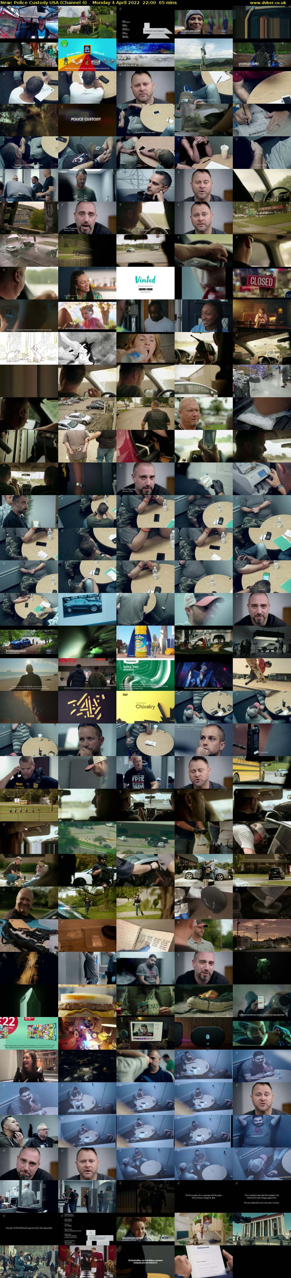 Police Custody USA (Channel 4) Monday 4 April 2022 22:00 - 23:05