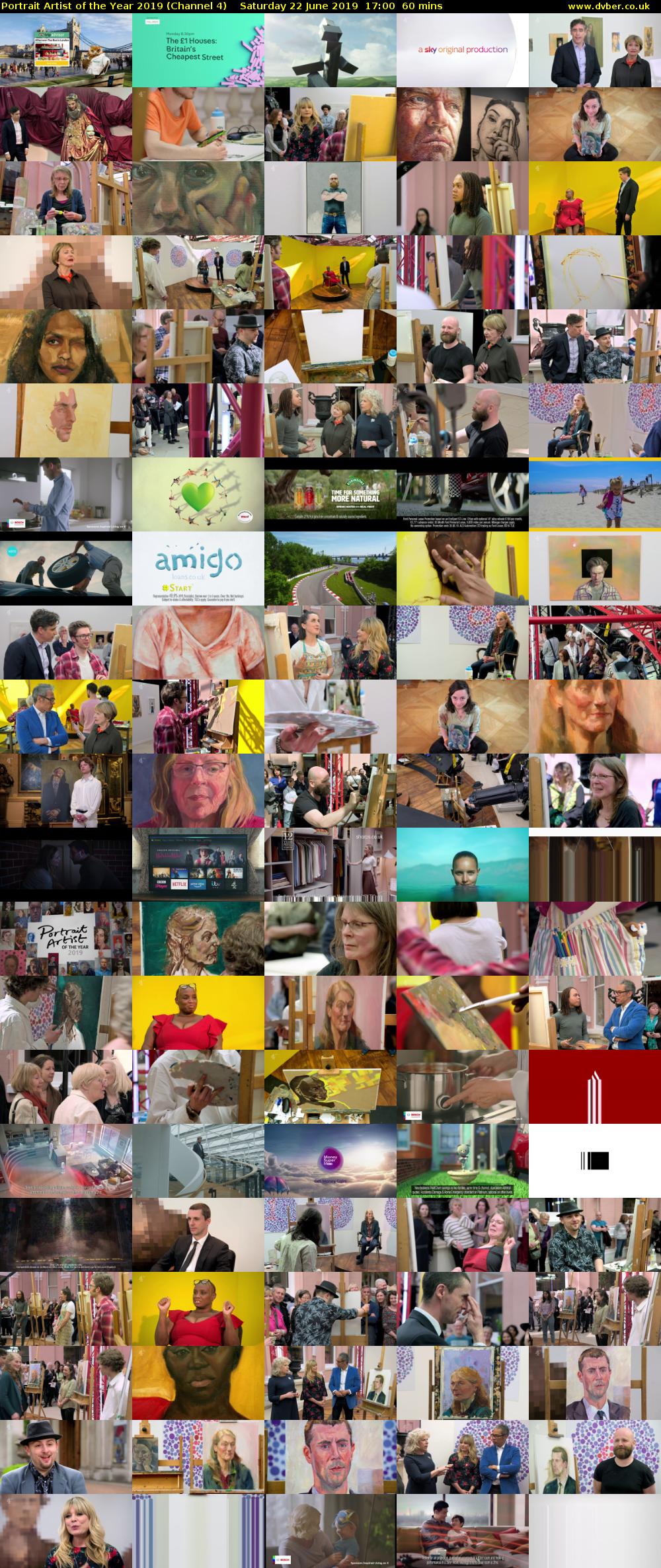 Portrait Artist of the Year 2019 (Channel 4) Saturday 22 June 2019 17:00 - 18:00