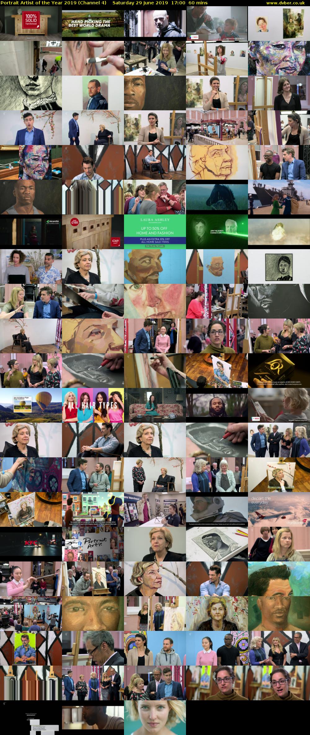 Portrait Artist of the Year 2019 (Channel 4) Saturday 29 June 2019 17:00 - 18:00