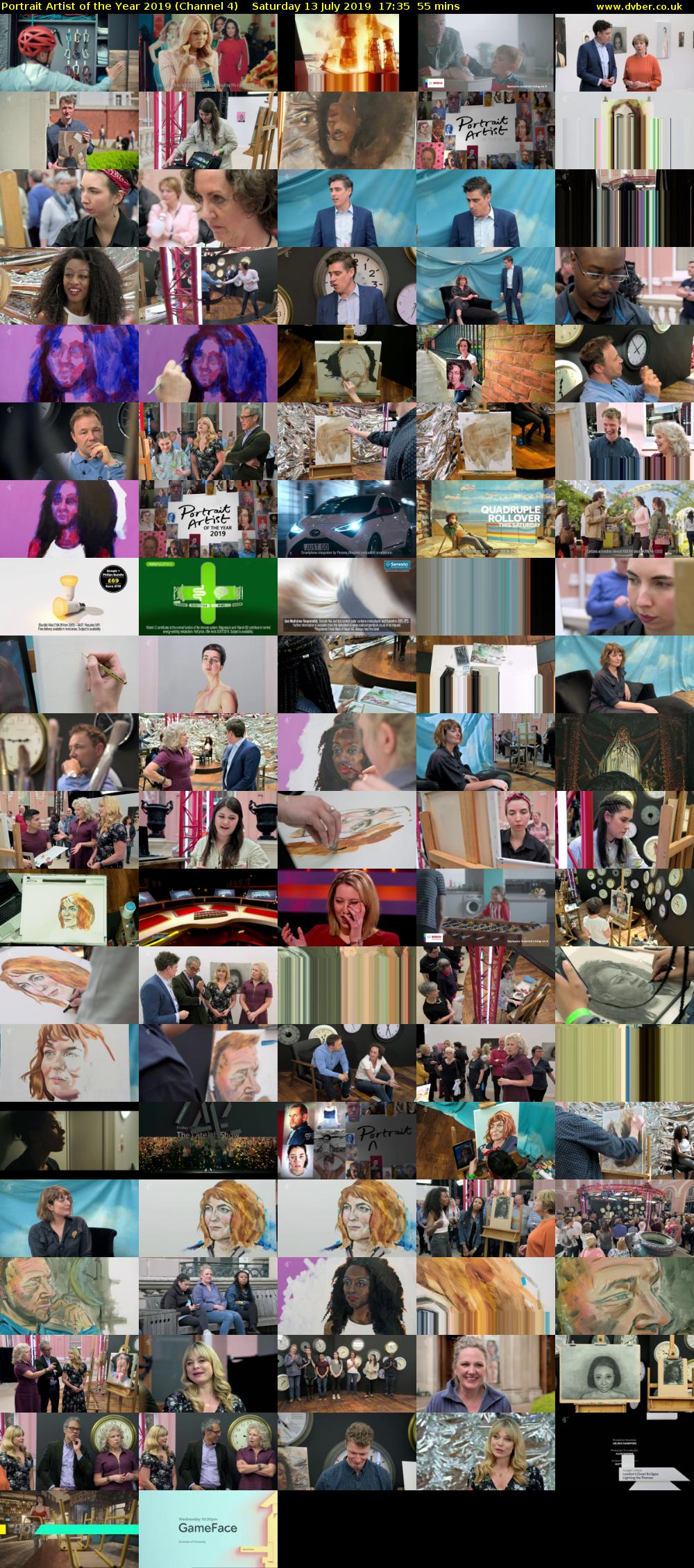 Portrait Artist of the Year 2019 (Channel 4) Saturday 13 July 2019 17:35 - 18:30
