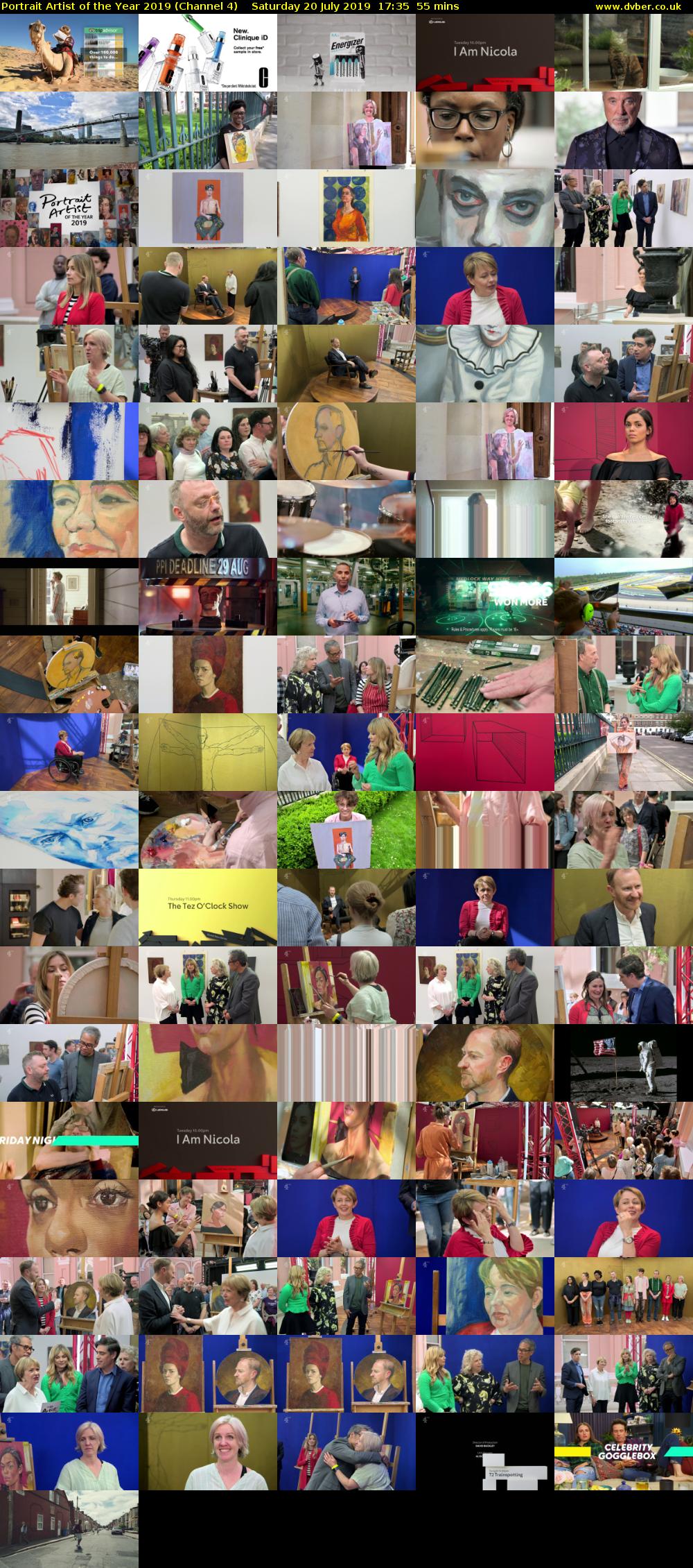 Portrait Artist of the Year 2019 (Channel 4) Saturday 20 July 2019 17:35 - 18:30