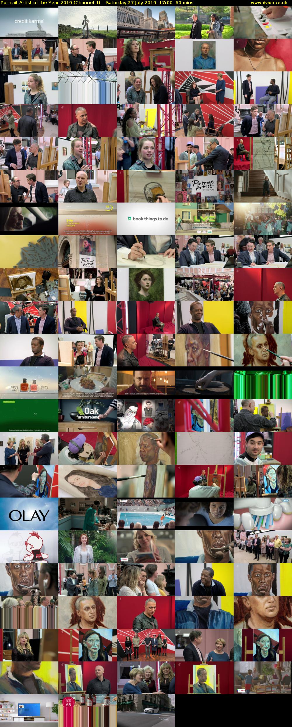Portrait Artist of the Year 2019 (Channel 4) Saturday 27 July 2019 17:00 - 18:00