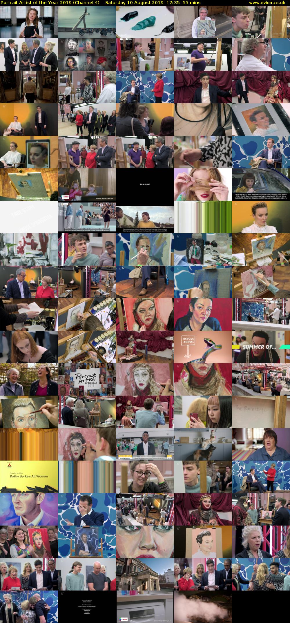 Portrait Artist of the Year 2019 (Channel 4) Saturday 10 August 2019 17:35 - 18:30