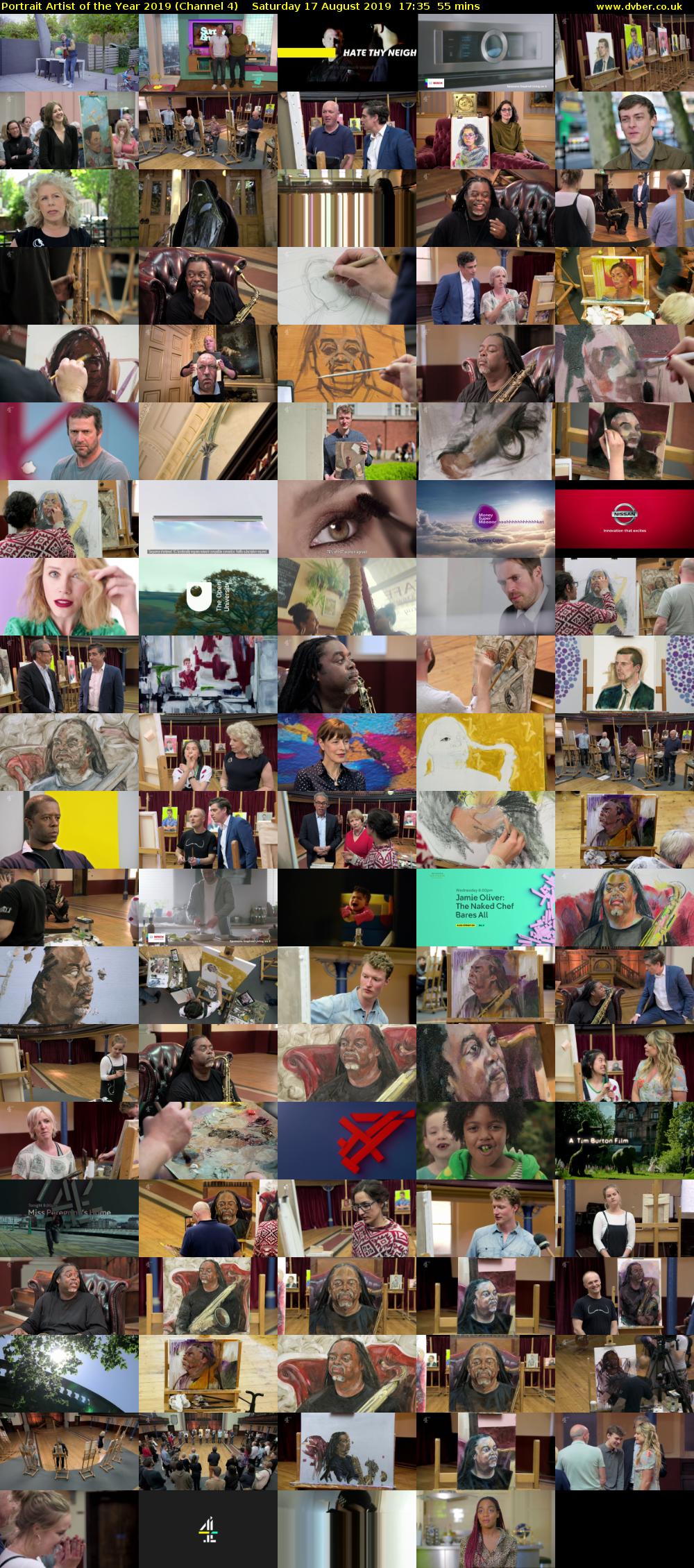 Portrait Artist of the Year 2019 (Channel 4) Saturday 17 August 2019 17:35 - 18:30