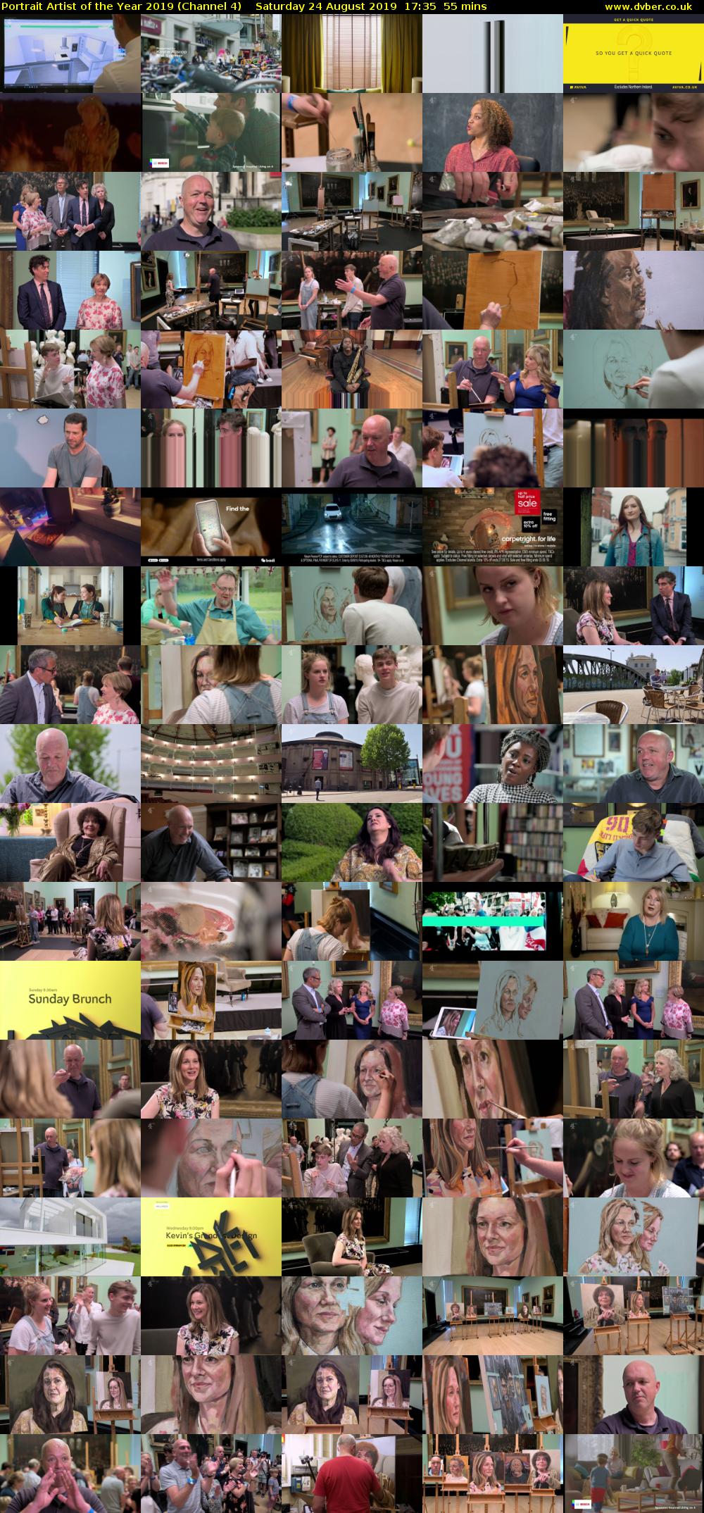 Portrait Artist of the Year 2019 (Channel 4) Saturday 24 August 2019 17:35 - 18:30