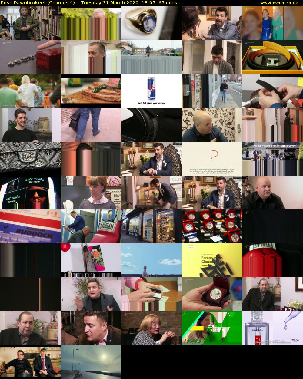 Posh Pawnbrokers (Channel 4) Tuesday 31 March 2020 13:05 - 14:10