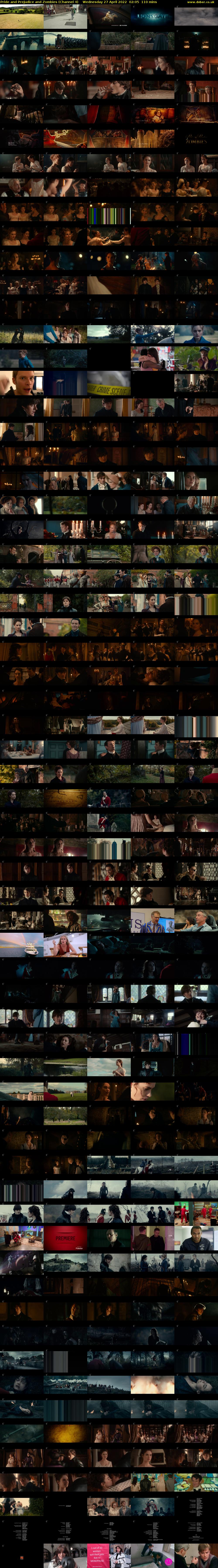 Pride and Prejudice and Zombies (Channel 4) Wednesday 27 April 2022 02:05 - 03:55