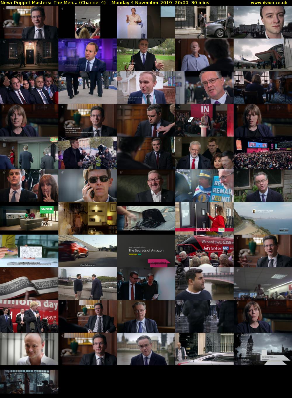 Puppet Masters: The Men... (Channel 4) Monday 4 November 2019 20:00 - 20:30