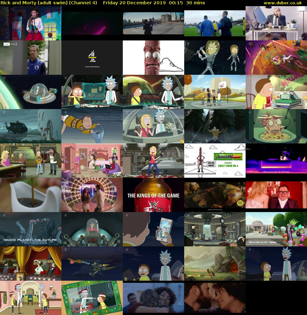 Rick and Morty [adult swim] (Channel 4) Friday 20 December 2019 00:15 - 00:45