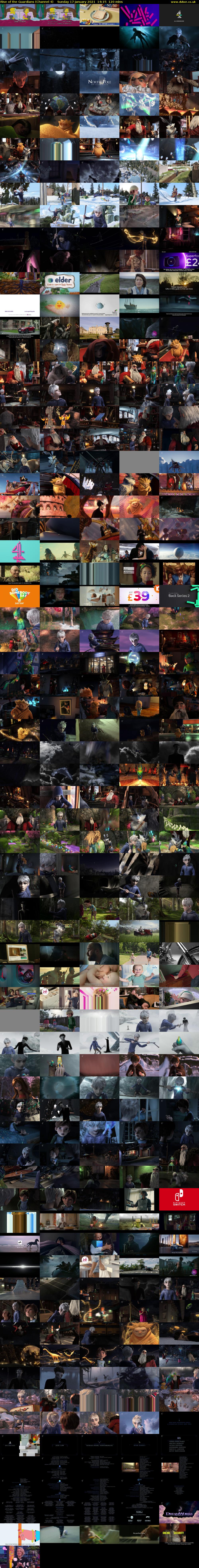 Rise of the Guardians (Channel 4) Sunday 17 January 2021 14:15 - 16:15