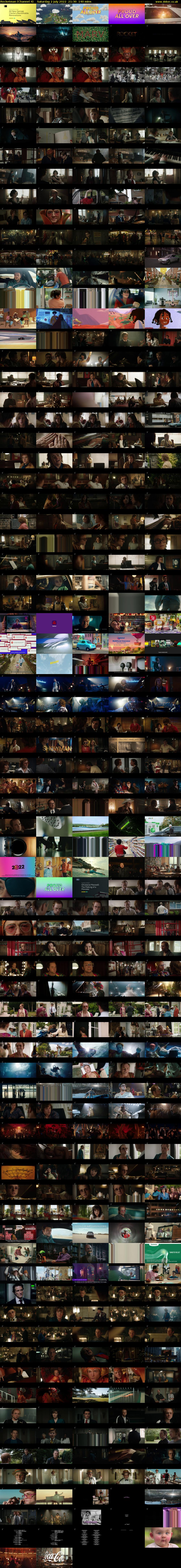 Rocketman (Channel 4) Saturday 2 July 2022 21:30 - 23:50