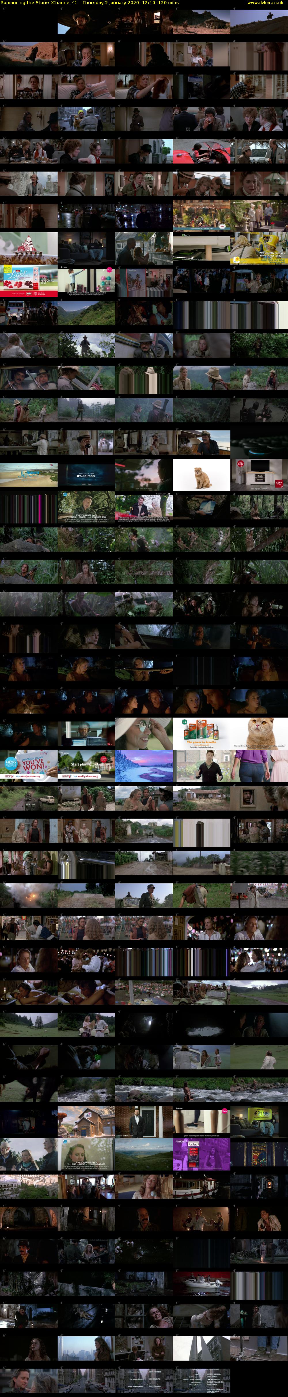 Romancing the Stone (Channel 4) Thursday 2 January 2020 12:10 - 14:10