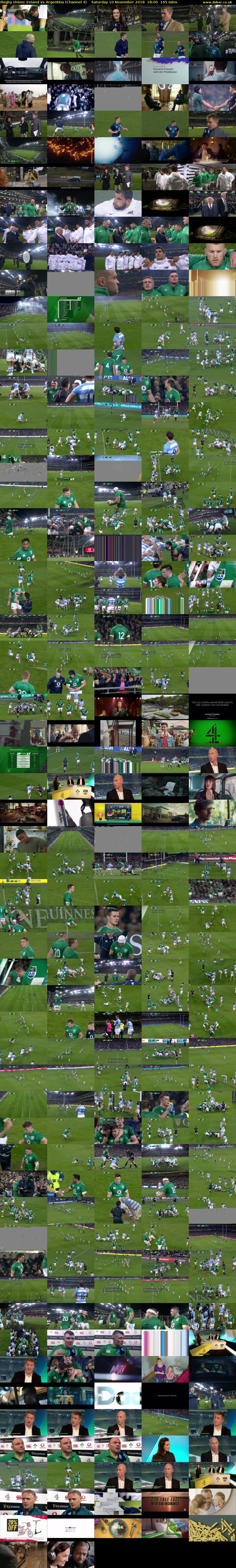 Rugby Union: Ireland vs Argentina (Channel 4) Saturday 10 November 2018 18:00 - 20:45