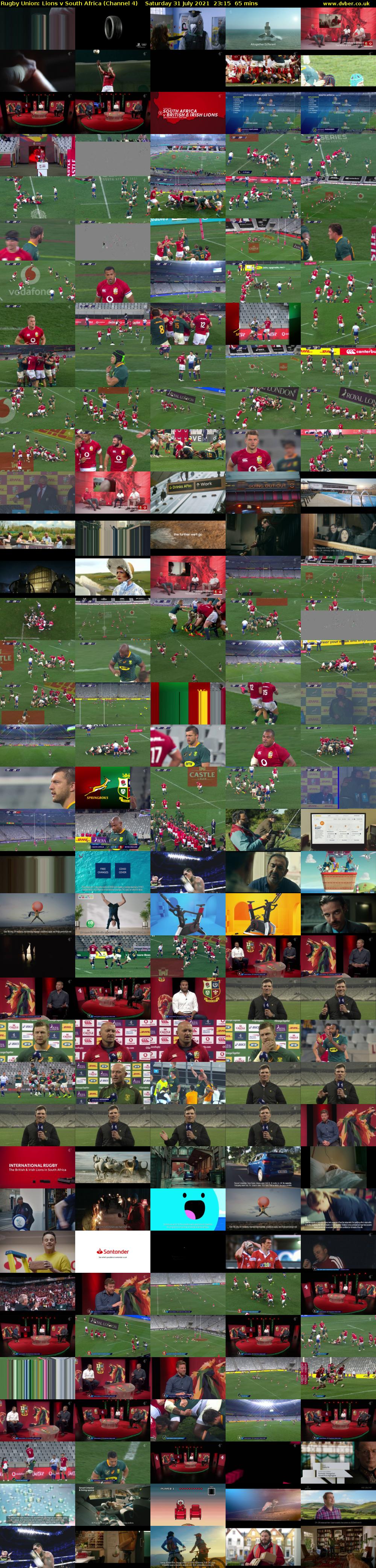 Rugby Union: Lions v South Africa (Channel 4) Saturday 31 July 2021 23:15 - 00:20