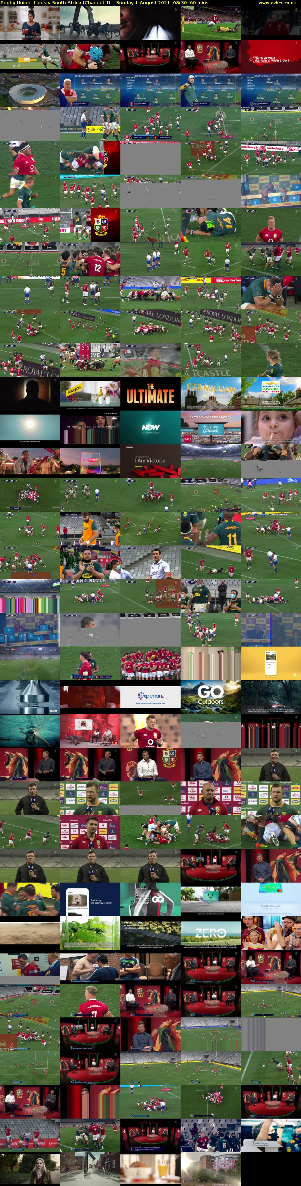 Rugby Union: Lions v South Africa (Channel 4) Sunday 1 August 2021 08:30 - 09:30