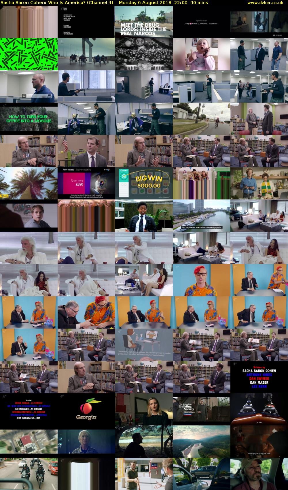 Sacha Baron Cohen: Who Is America? (Channel 4) Monday 6 August 2018 22:00 - 22:40
