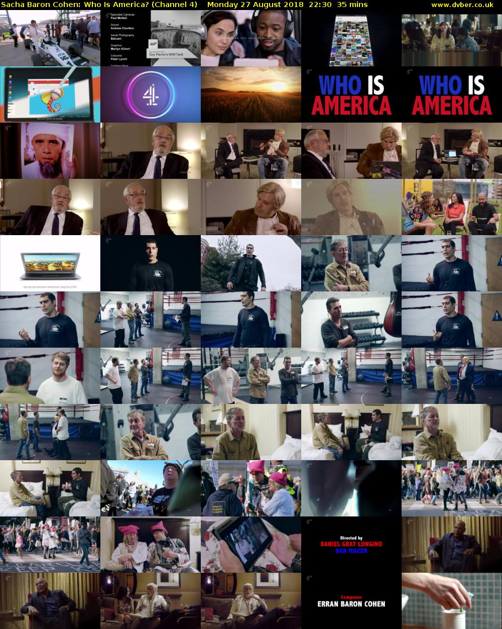 Sacha Baron Cohen: Who Is America? (Channel 4) Monday 27 August 2018 22:30 - 23:05