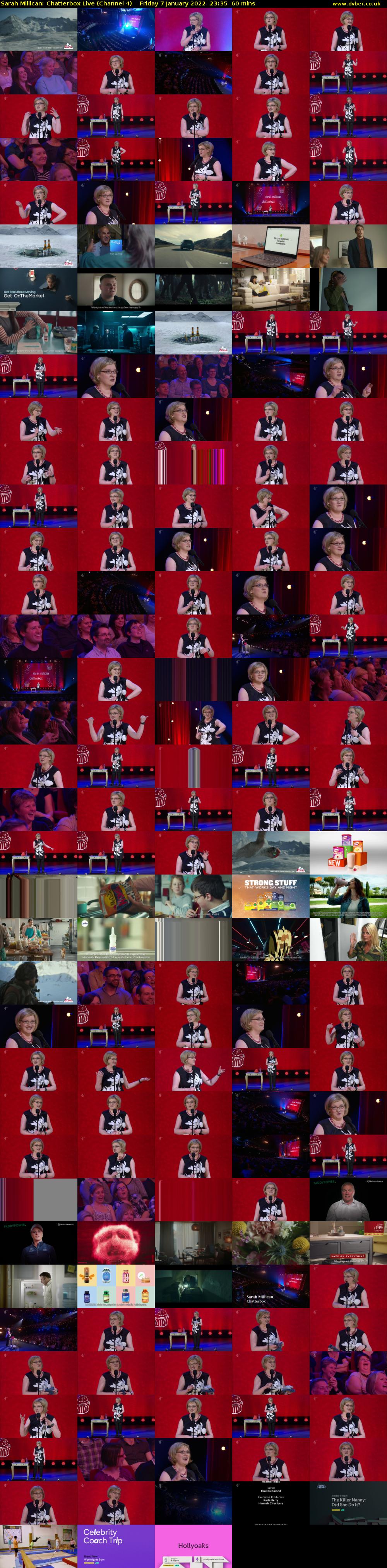 Sarah Millican: Chatterbox Live (Channel 4) Friday 7 January 2022 23:35 - 00:35