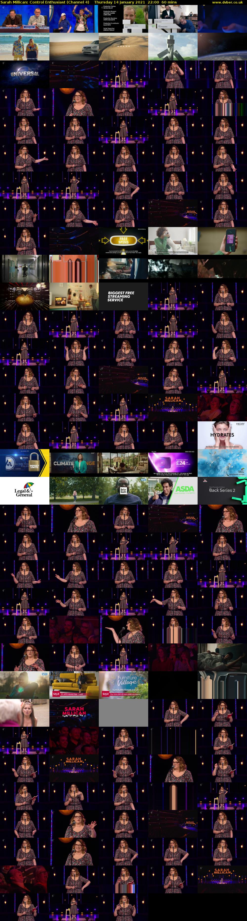 Sarah Millican: Control Enthusiast (Channel 4) Thursday 14 January 2021 22:00 - 23:00