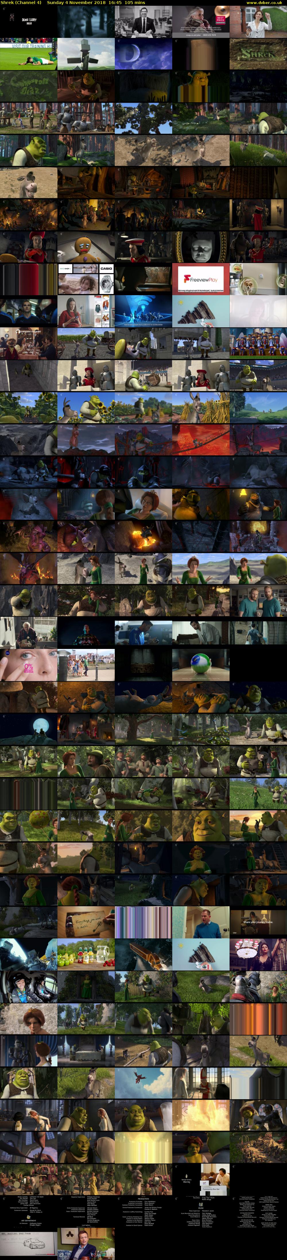 Shrek (Channel 4) Sunday 4 November 2018 16:45 - 18:30
