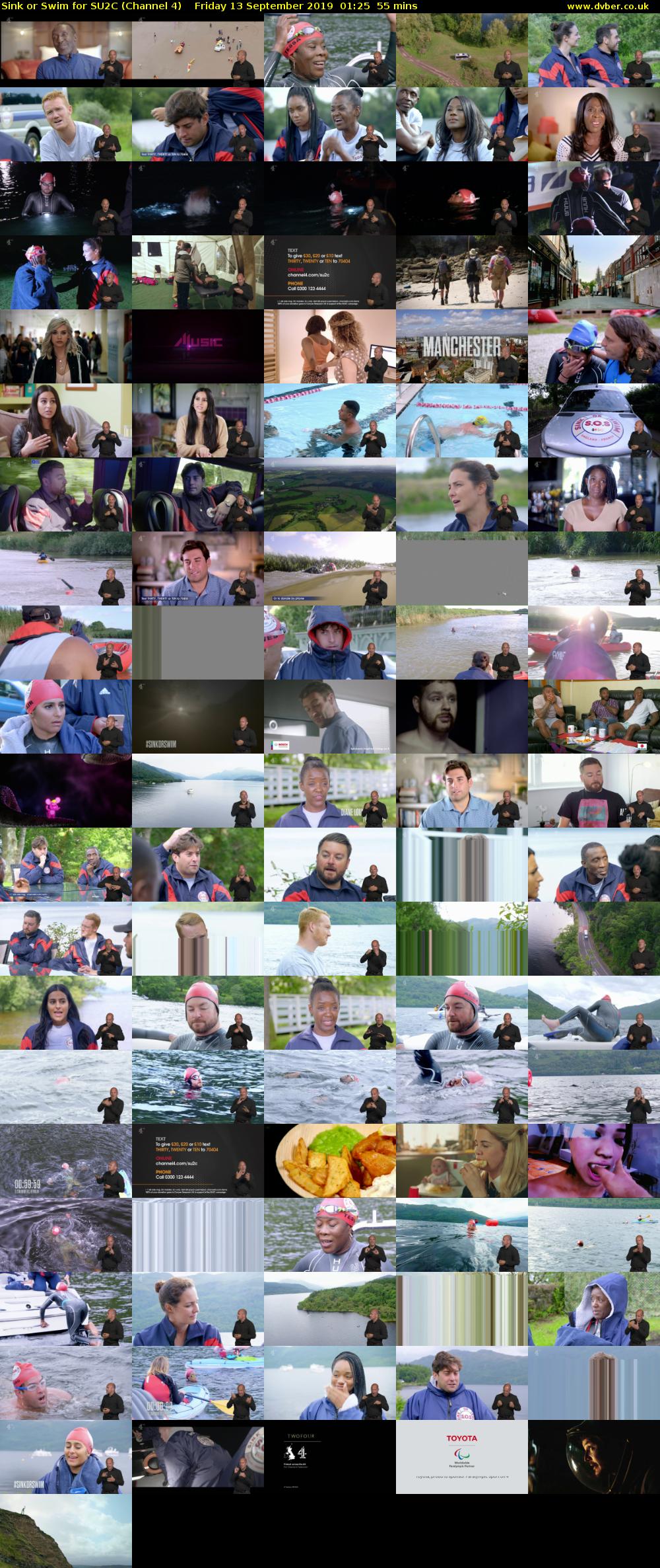 Sink or Swim for SU2C (Channel 4) Friday 13 September 2019 01:25 - 02:20