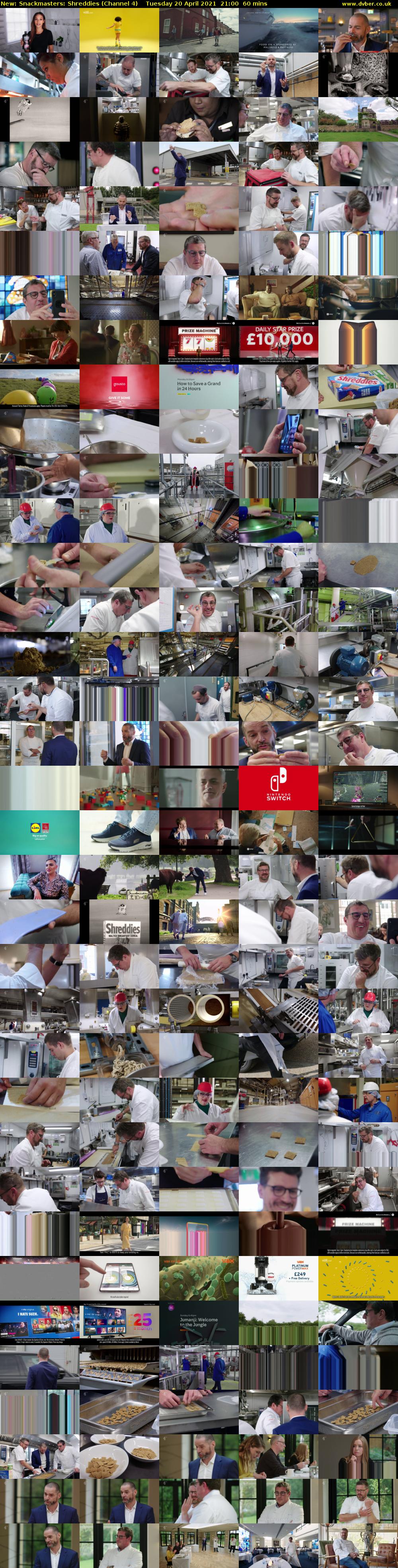 Snackmasters: Shreddies (Channel 4) Tuesday 20 April 2021 21:00 - 22:00