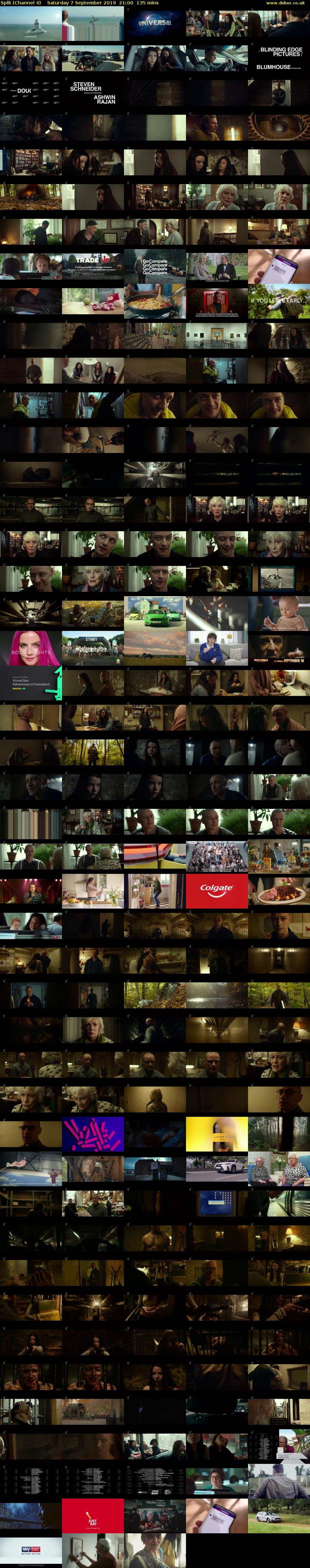 Split (Channel 4) Saturday 7 September 2019 21:00 - 23:15