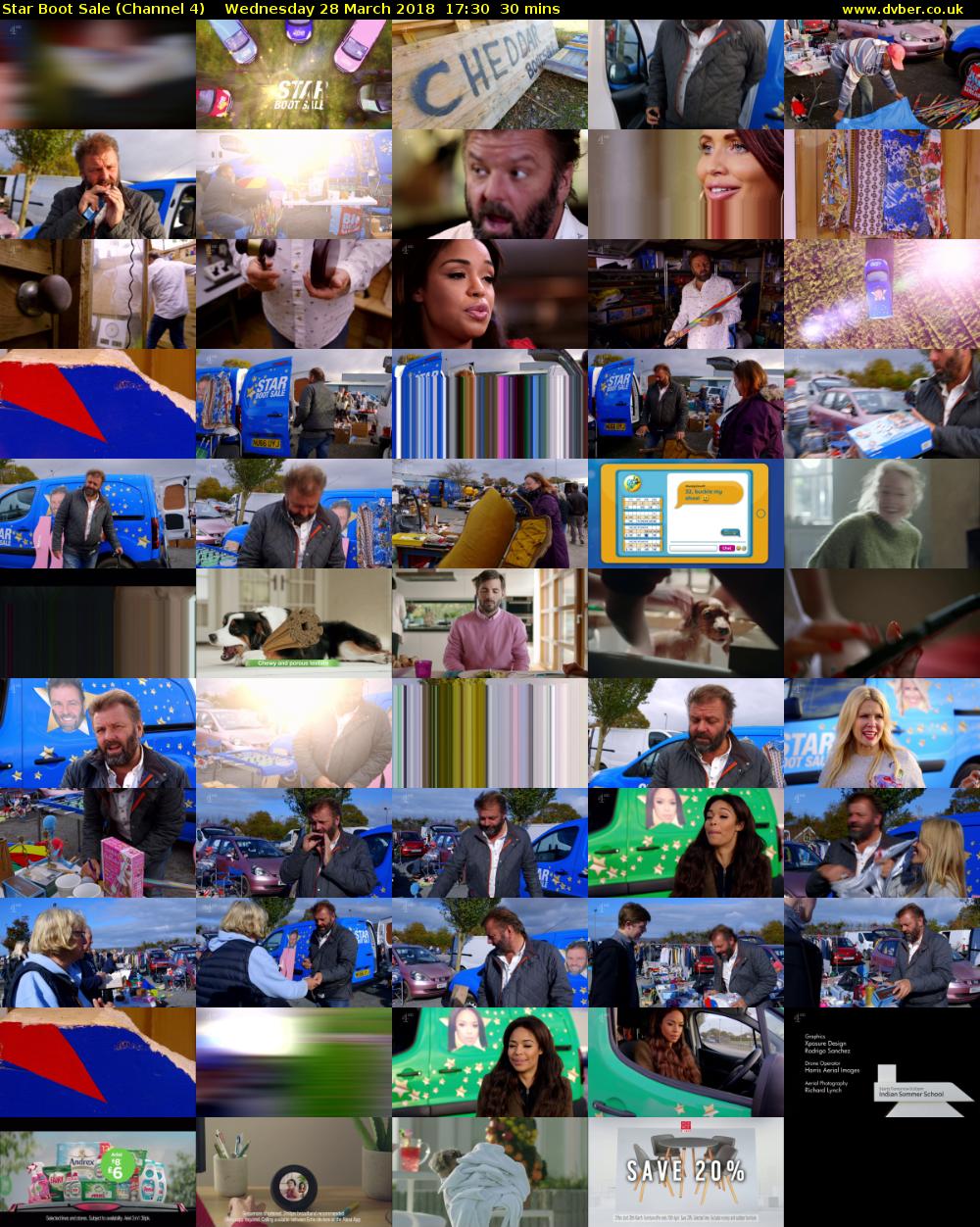 Star Boot Sale (Channel 4) Wednesday 28 March 2018 17:30 - 18:00