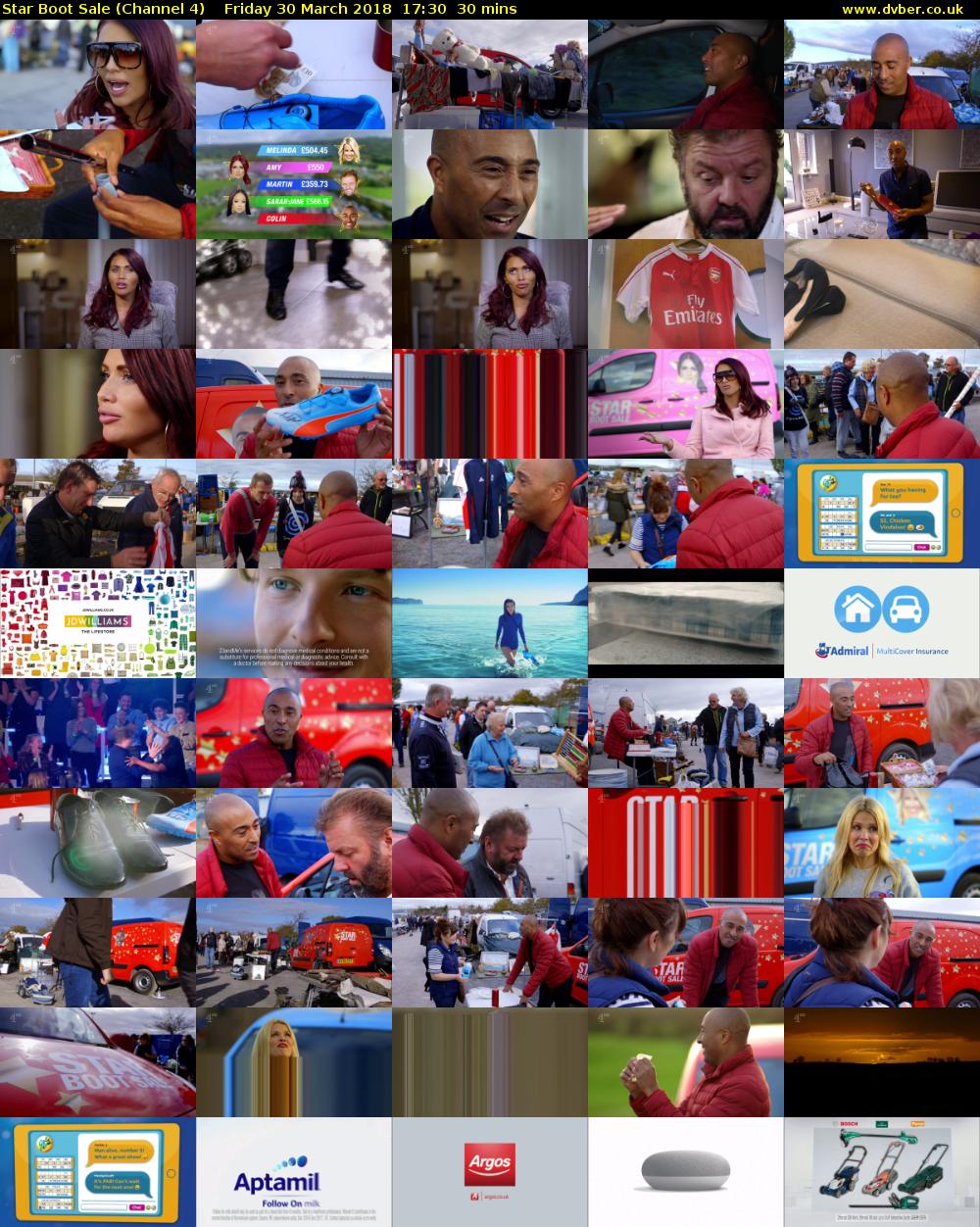 Star Boot Sale (Channel 4) Friday 30 March 2018 17:30 - 18:00