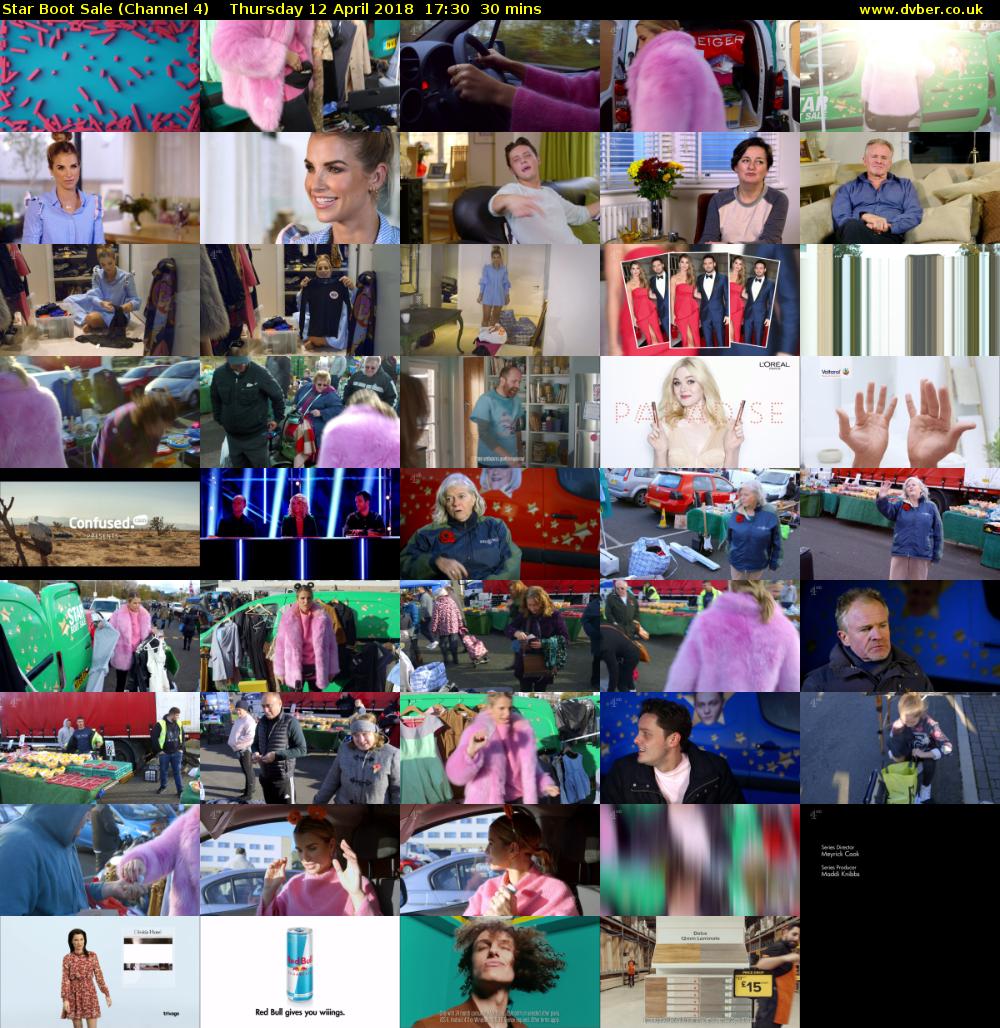 Star Boot Sale (Channel 4) Thursday 12 April 2018 17:30 - 18:00