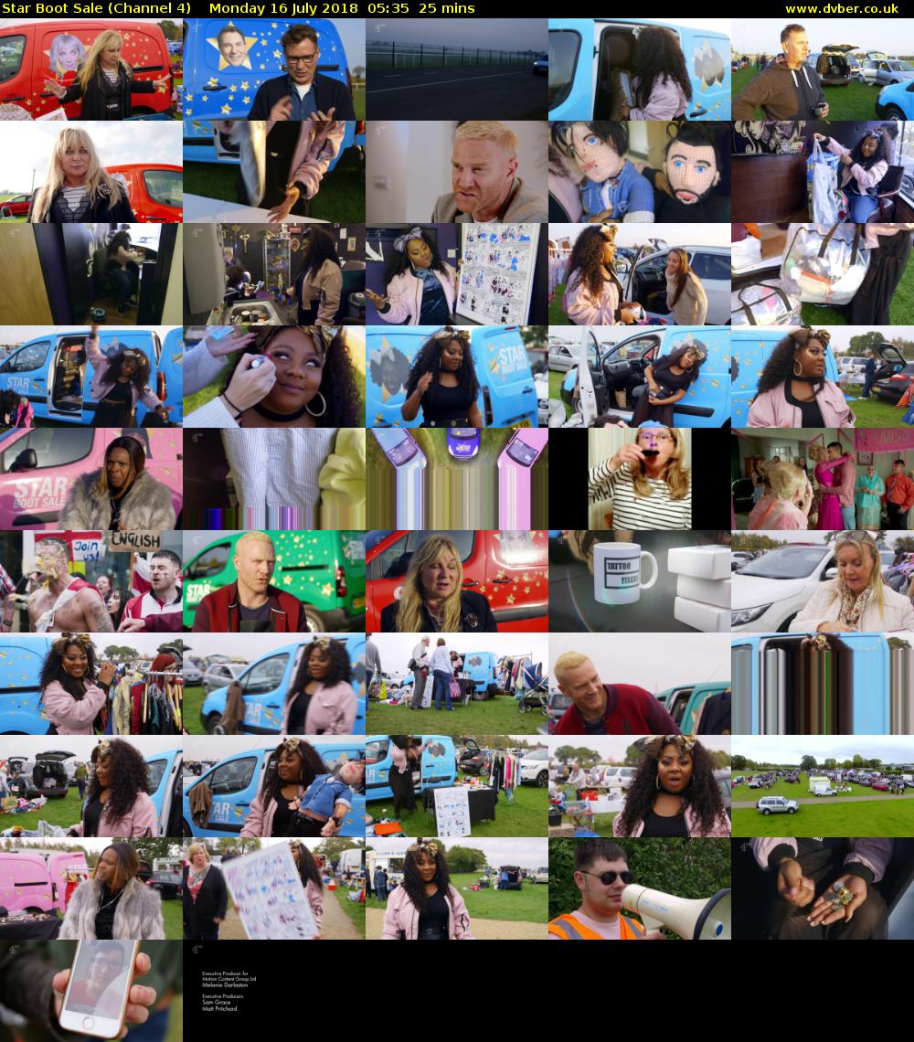 Star Boot Sale (Channel 4) Monday 16 July 2018 05:35 - 06:00