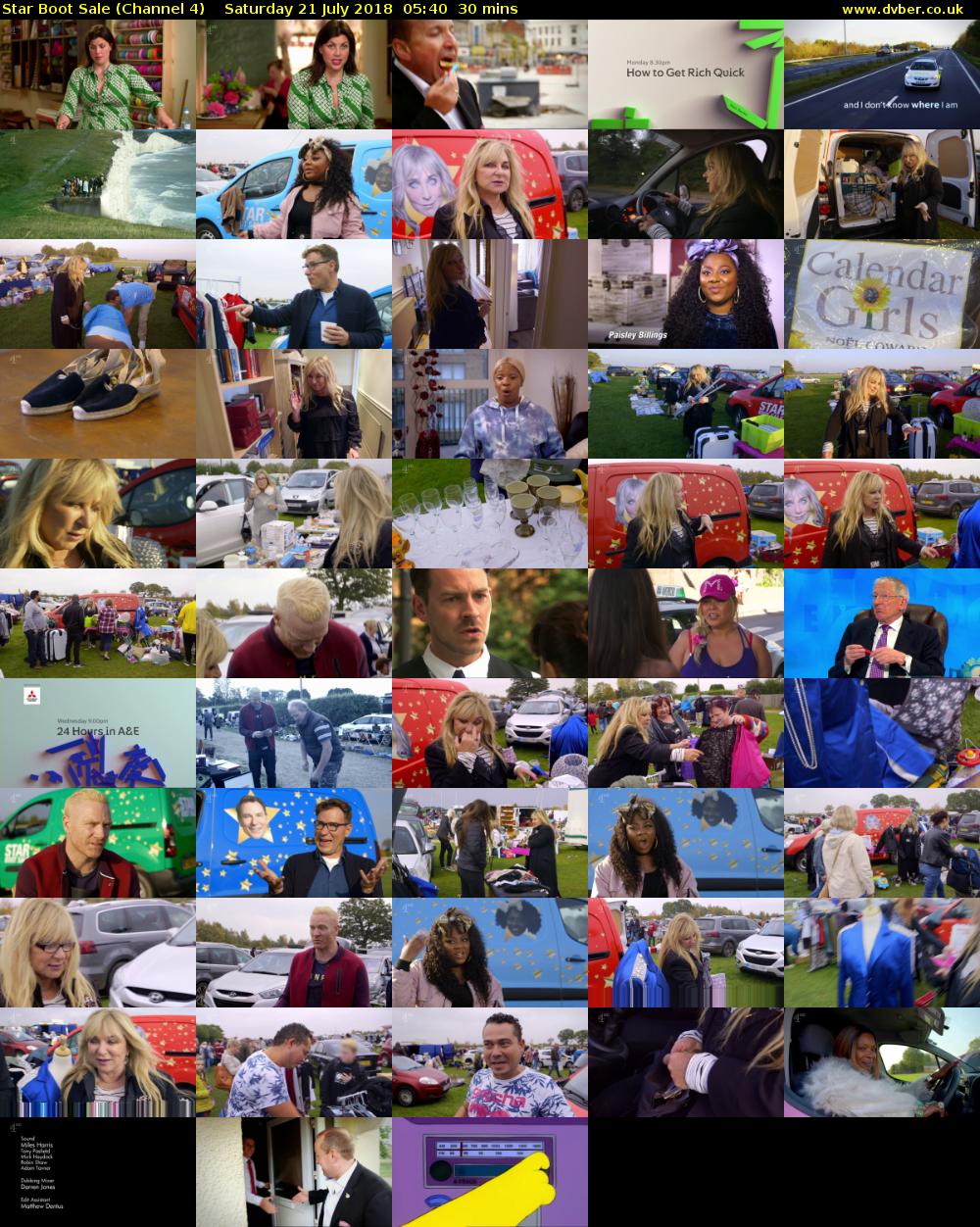 Star Boot Sale (Channel 4) Saturday 21 July 2018 05:40 - 06:10