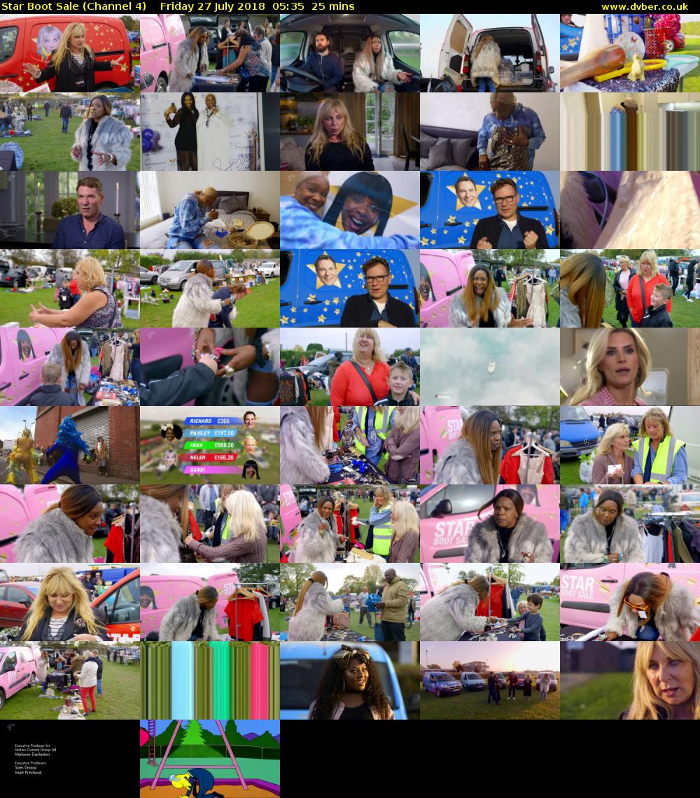 Star Boot Sale (Channel 4) Friday 27 July 2018 05:35 - 06:00