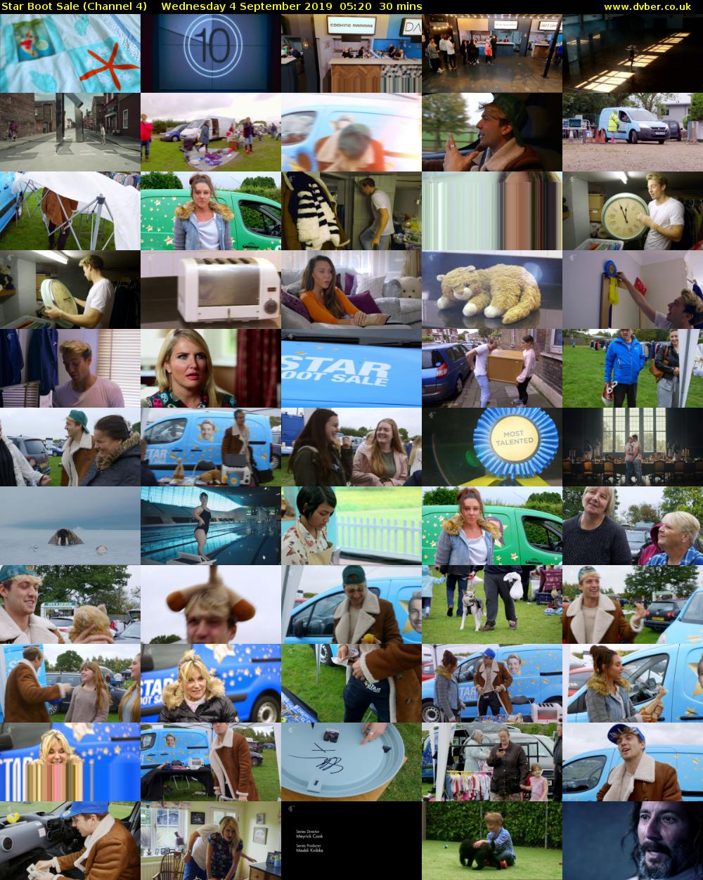 Star Boot Sale (Channel 4) Wednesday 4 September 2019 05:20 - 05:50