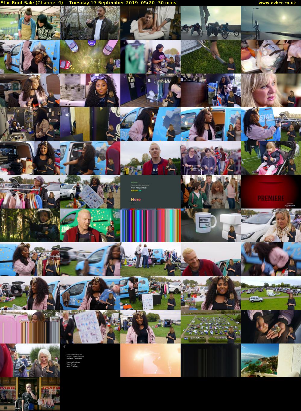 Star Boot Sale (Channel 4) Tuesday 17 September 2019 05:20 - 05:50