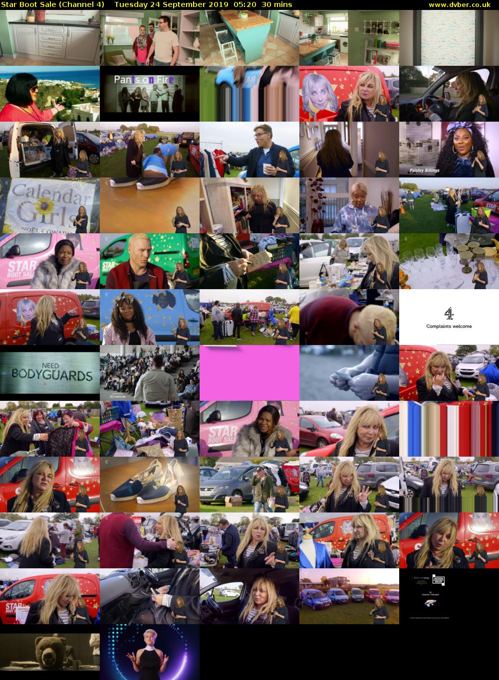 Star Boot Sale (Channel 4) Tuesday 24 September 2019 05:20 - 05:50