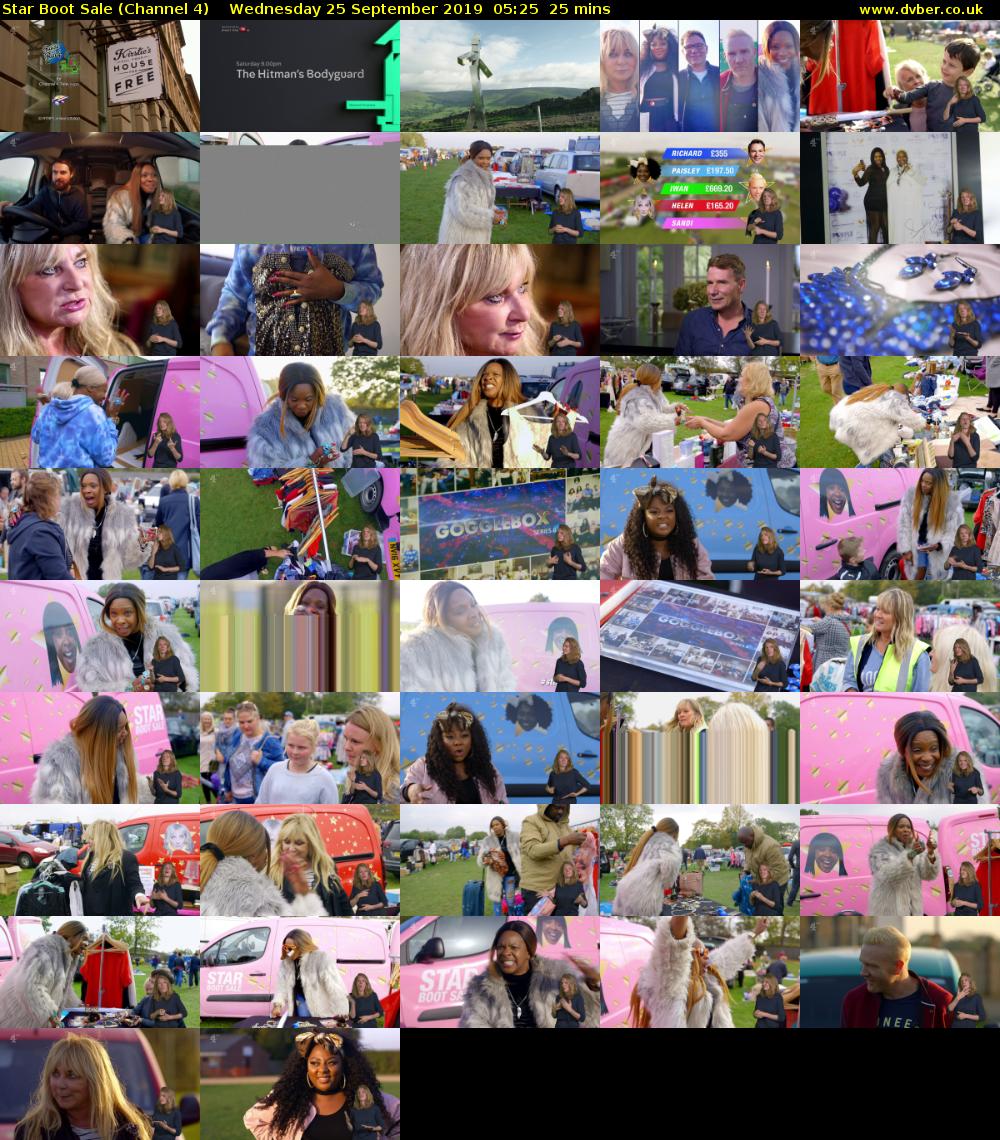 Star Boot Sale (Channel 4) Wednesday 25 September 2019 05:25 - 05:50