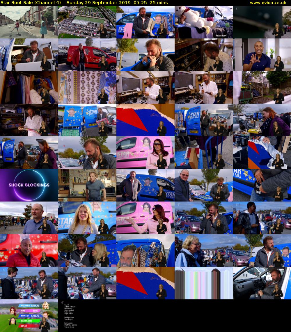 Star Boot Sale (Channel 4) Sunday 29 September 2019 05:25 - 05:50