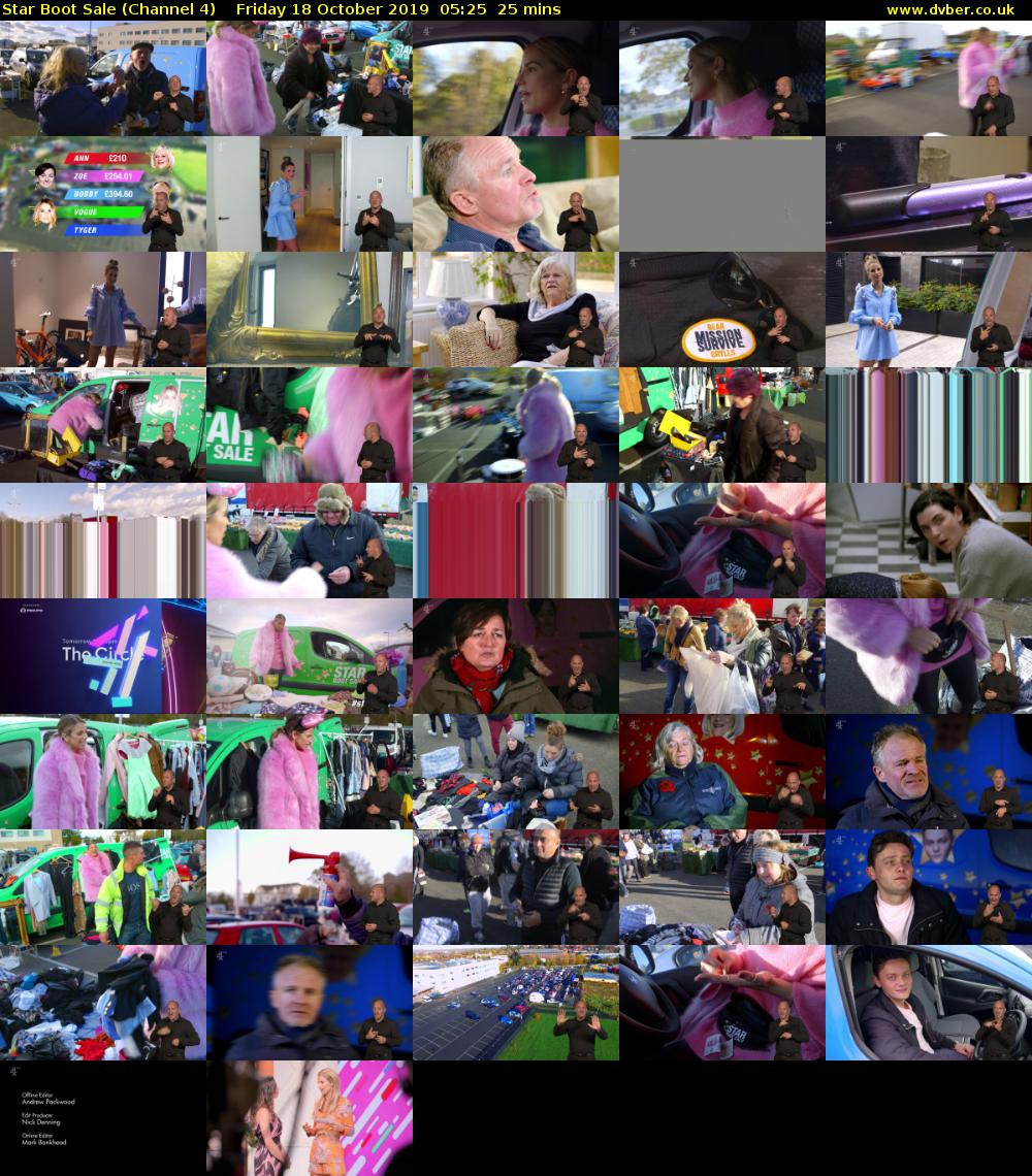 Star Boot Sale (Channel 4) Friday 18 October 2019 05:25 - 05:50