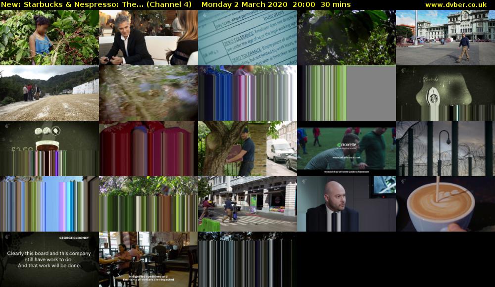 Starbucks & Nespresso: The... (Channel 4) Monday 2 March 2020 20:00 - 20:30
