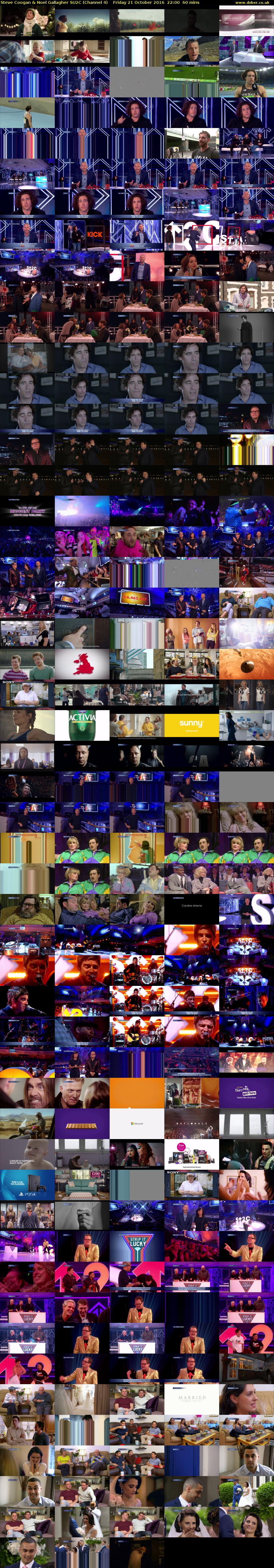 Steve Coogan & Noel Gallagher SU2C (Channel 4) Friday 21 October 2016 22:00 - 23:00