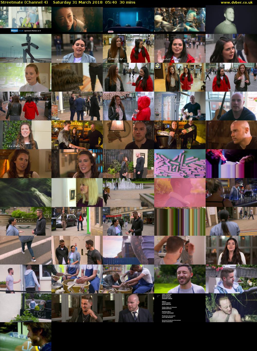 Streetmate (Channel 4) Saturday 31 March 2018 05:40 - 06:10