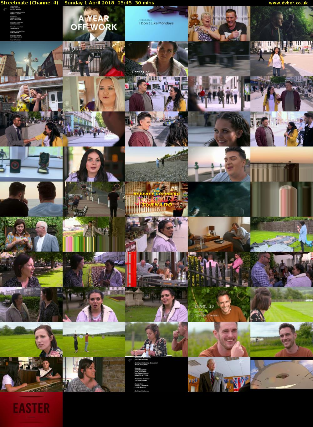 Streetmate (Channel 4) Sunday 1 April 2018 05:45 - 06:15