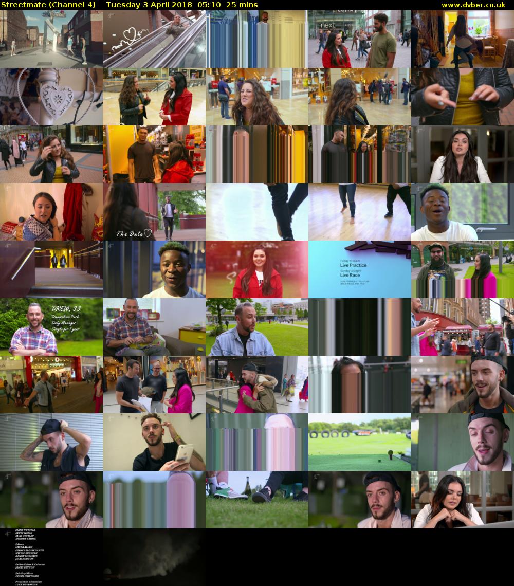 Streetmate (Channel 4) Tuesday 3 April 2018 05:10 - 05:35