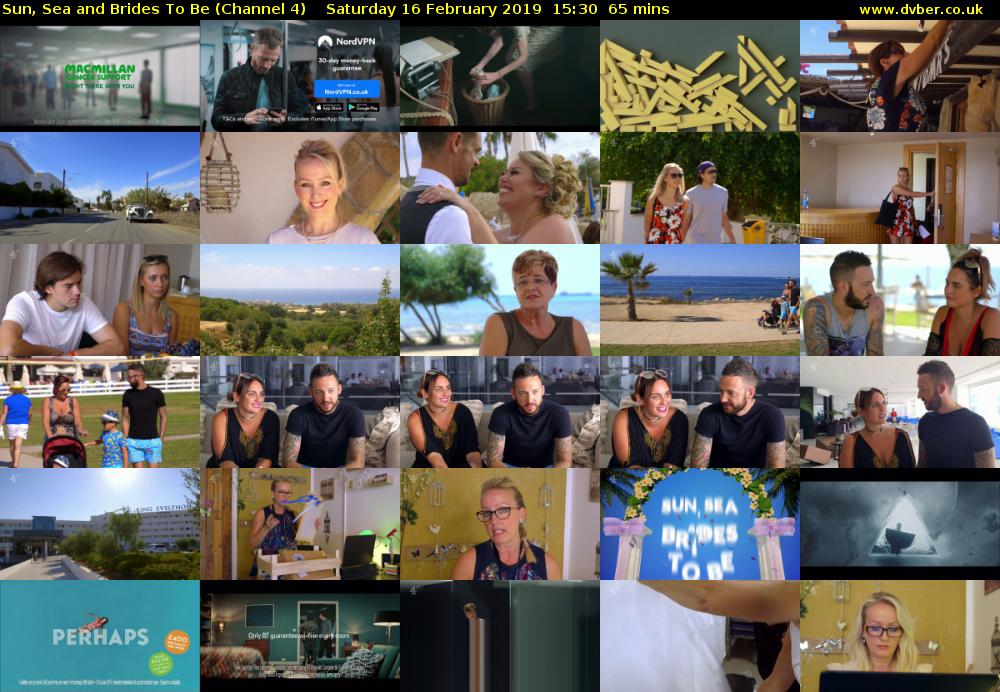 Sun, Sea and Brides To Be (Channel 4) Saturday 16 February 2019 15:30 - 16:35